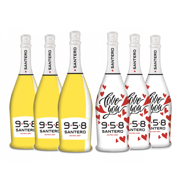 3 bottiglie 958 POP ART 75 cl. + 3 bottiglie  958 Love